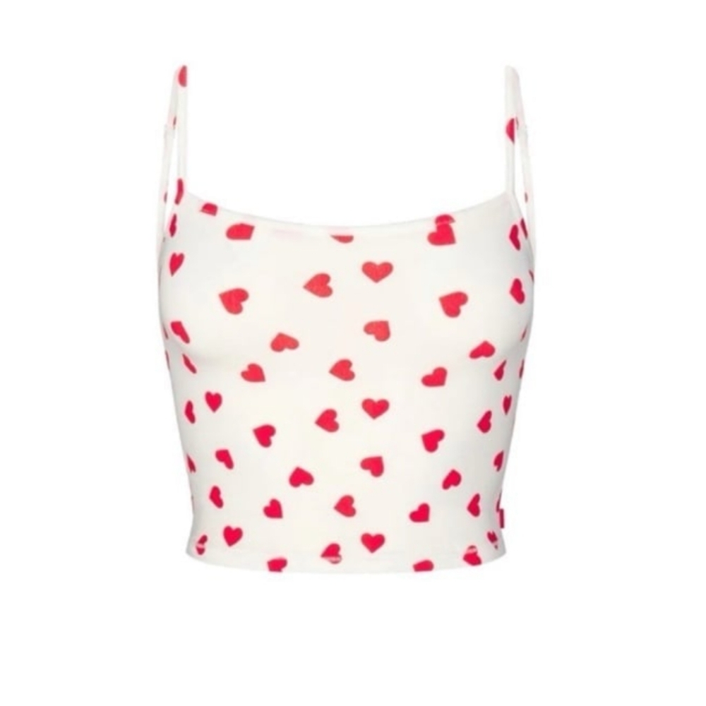 Skims Sleep Straight Neck Cropped Cami Tank Size M